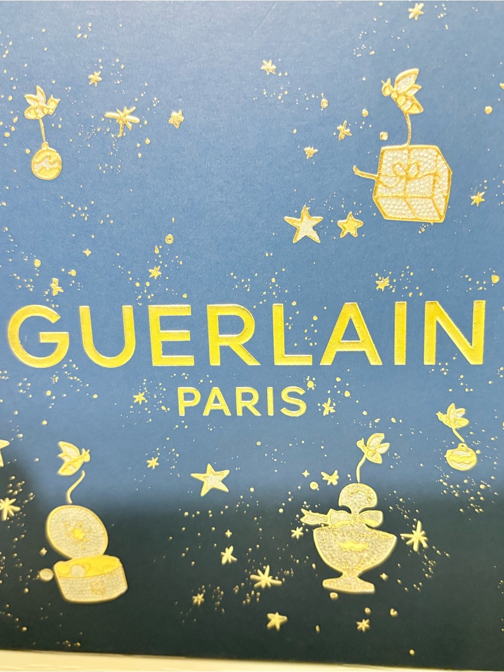 GUERLAIN Blue Gift Bag with Gold Accents - Mon Guerlain